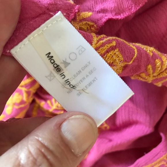 HOST PICK Hale Bob Sasha Maxi Skirt NWT Made in India Pink/Yellow/Gold SZ. Small - Picture 9 of 11